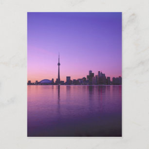 Toronto Skyline in night, Ontario, Kanada Postkarte