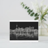 Toronto Skyline in Schwarz und Weiß Postkarte (Stehend Vorderseite)