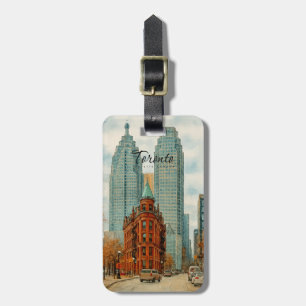 Toronto Skyline Kanada Vintage-Aquarell Gepäckanhänger