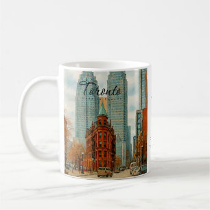 Toronto Skyline Kanada Vintage-Aquarell Kaffeetasse