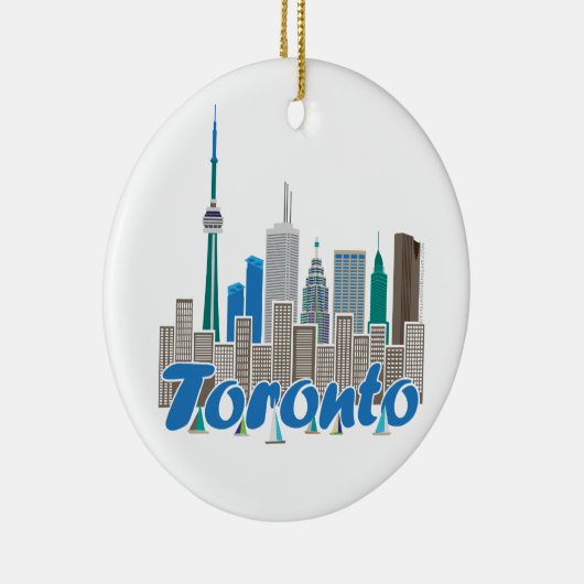 Toronto-Skyline Keramik Ornament (Rechts)