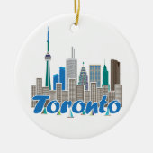 Toronto-Skyline Keramik Ornament (Vorne)