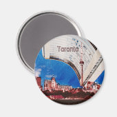 Toronto Skyline mit City Council Gebäude Magnet (Vorderseite/Rückseite)