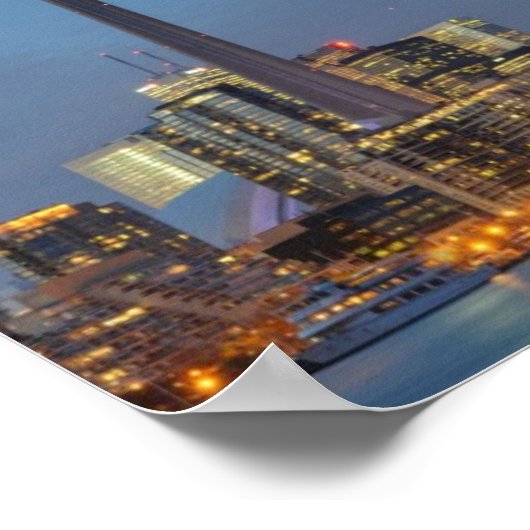 Toronto Skyline nachts Poster (Ecke)