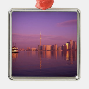 Toronto Skyline, Ontario, Kanada Silbernes Ornament