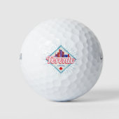 Toronto Skyline Ontario Retro Kanada Vintag Golfball (Vorderseite)