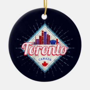 Toronto Skyline Ontario Retro Kanada Vintag Keramik Ornament