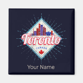 Toronto Skyline Ontario Retro Kanada Vintag Magnet