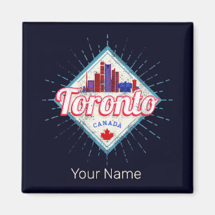 Toronto Skyline Ontario Retro Kanada Vintag Magnet