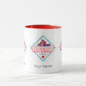Toronto Skyline Ontario Retro Kanada Vintag Tasse (Zentrum)