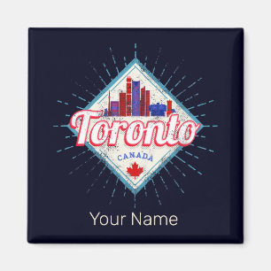 Toronto Skyline Ontario Retro Kanada Vintage Magnet