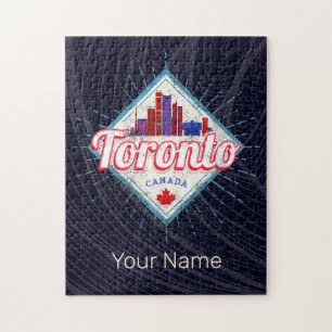 Toronto Skyline Ontario Retro Kanada Vintage Puzzle