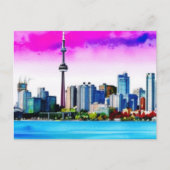 Toronto Skyline Painted Design auf Postkarte (Vorderseite)