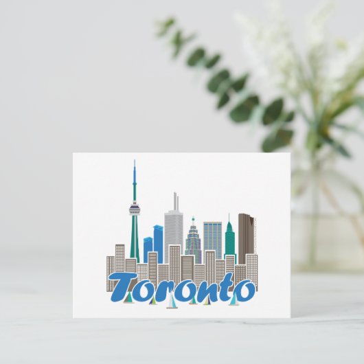 Toronto Skyline Postkarte (Stehend Vorderseite)
