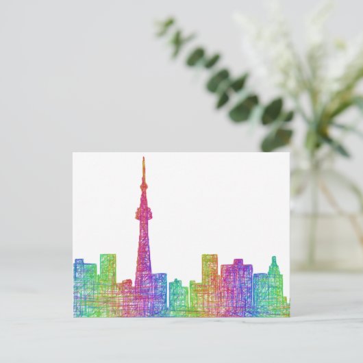 Toronto Skyline Postkarte (Stehend Vorderseite)