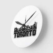 Toronto Skyline Runde Wanduhr (Winkel)