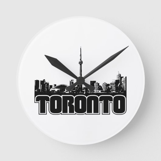 Toronto Skyline Runde Wanduhr (Vorderseite)