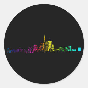 Toronto-Skyline-Steigung Runder Aufkleber