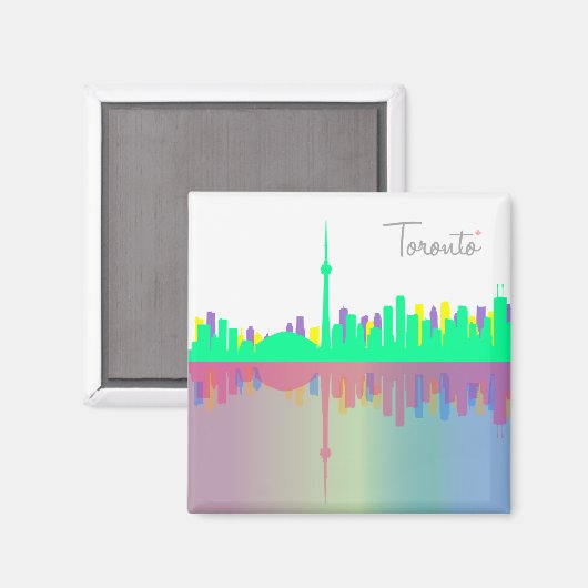 Toronto Skyline v2 Magnet (Vorderseite/Rückseite)