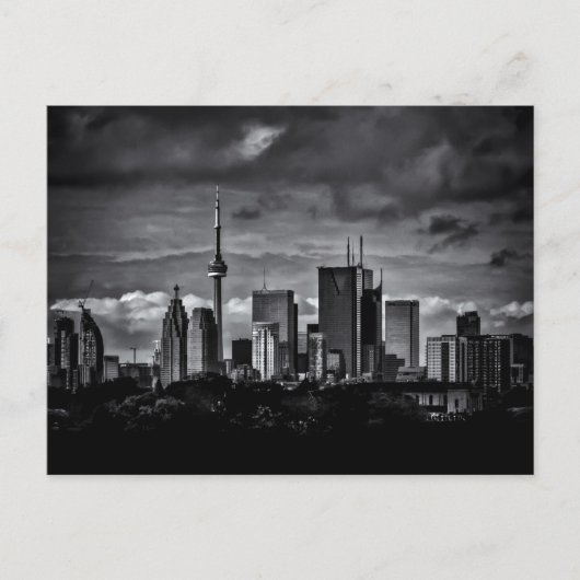 Toronto Skyline Von der Pape Ave Bridge Nr. 2 Postkarte (Vorderseite)