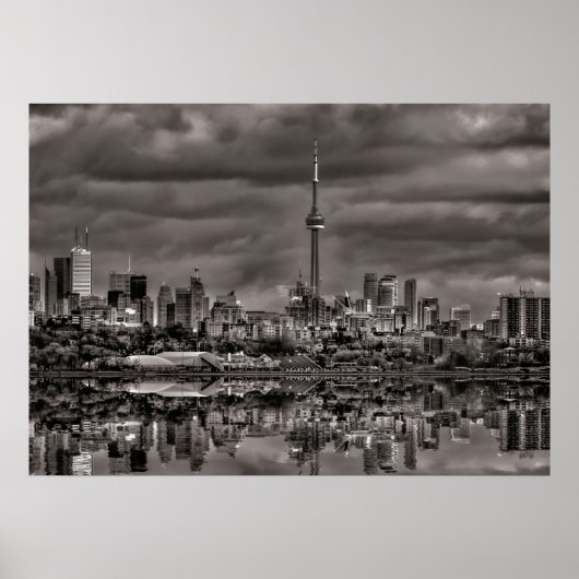 Toronto Skyline Von Sheldon Lookout Reflektion 1 Poster (Vorne)