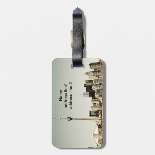 Toronto-Skylinereise-Gepäckanhänger Gepäckanhänger (Rückseite vertikal)