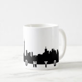 Toronto-Stadtbildkanada-Stadtsymbolschwarzes Kaffeetasse (VorderseiteRechts)
