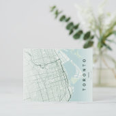 Toronto Stadtplan Minimale Postkarte (Stehend Vorderseite)