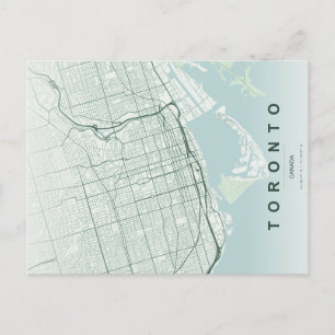 Toronto Stadtplan Minimale Postkarte