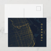 Toronto Stadtplan Minimale Postkarte (Vorne/Hinten)