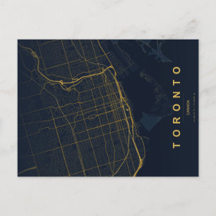 Toronto Stadtplan Minimale Postkarte