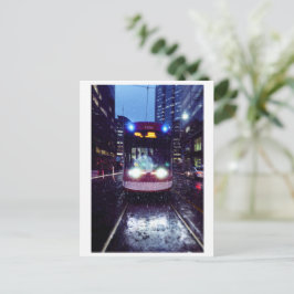 Toronto, Street Car in Heavy Rain Postkarte
