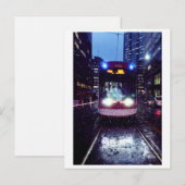 Toronto, Street Car in Heavy Rain Postkarte (Vorne/Hinten)