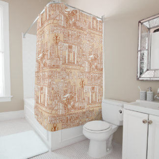 Toronto Toile rustfarbener Sand Duschvorhang