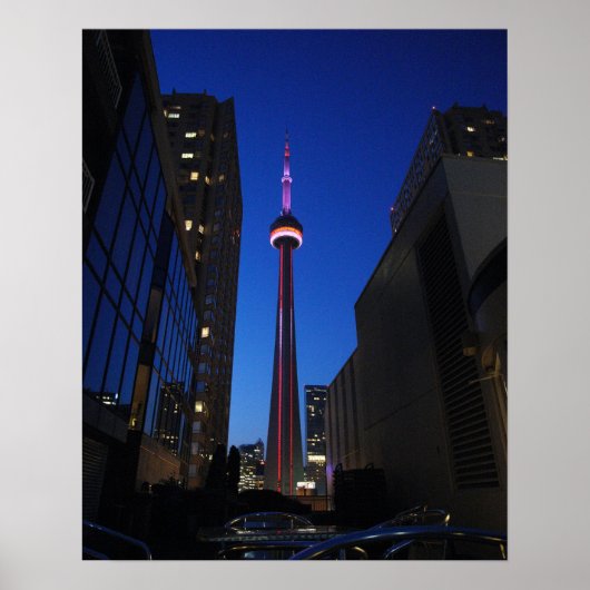Toronto Tower Night Poster (Vorne)
