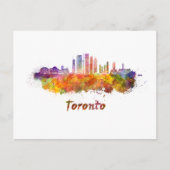 Toronto V2 skyline im Watercolor Postkarte (Vorderseite)