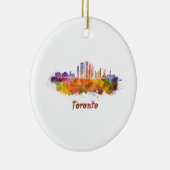 Toronto V2 Skyline in Aquarell Keramik Ornament (Rechts)
