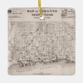 Toronto Vintag Map Keramikornament (Vorderseite)