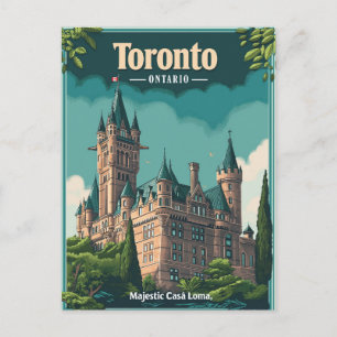 Toronto: Vintage Casa Loma Postkarte