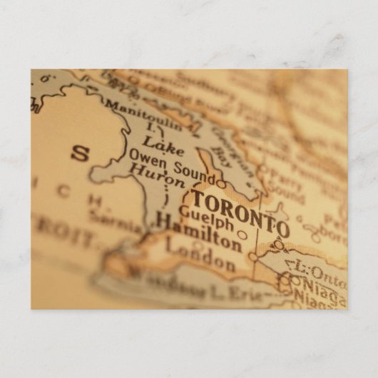 TORONTO Vintage Karte (Vorderseite)