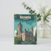 Toronto: Vintages Casa Loma Postkarte (Stehend Vorderseite)