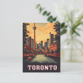 Toronto-Wasserfront und CN-Tower-Skyline Postkarte (Stehend Vorderseite)