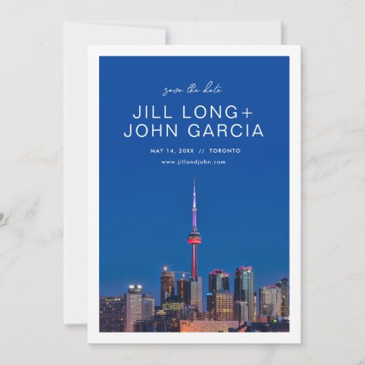 Toronto Wedding Save the Date Einladung (Vorderseite)