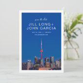 Toronto Wedding Save the Date Einladung (Stehend Vorderseite)