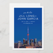 Toronto Wedding Save the Date Einladung (Vorne/Hinten)