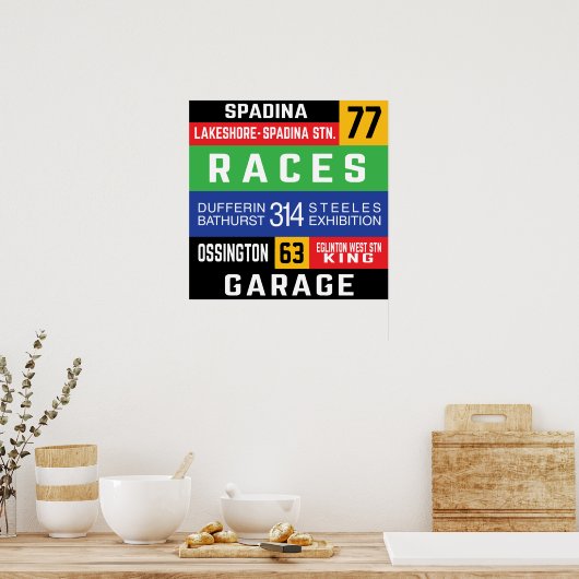 Toronto West End TTC-Busrollen Poster (Küche)