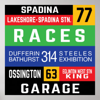 Toronto West End TTC-Busrollen Poster