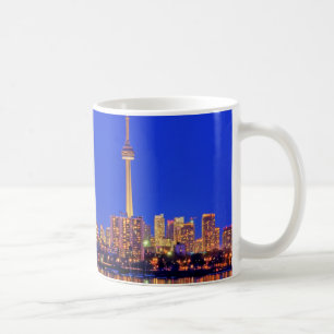 Torontoer Stadtsilhouette bei Nacht Kaffeetasse