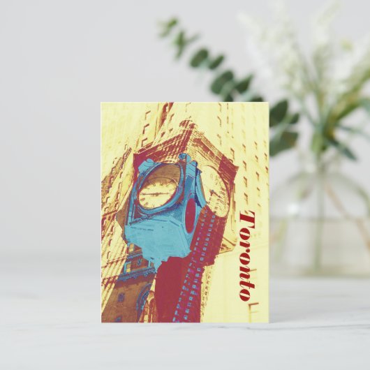 Toronzeit - alte Uhr mit Gewerkschaft Postkarte (Stehend Vorderseite)