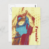 Toronzeit - alte Uhr mit Gewerkschaft Postkarte (Vorne/Hinten)